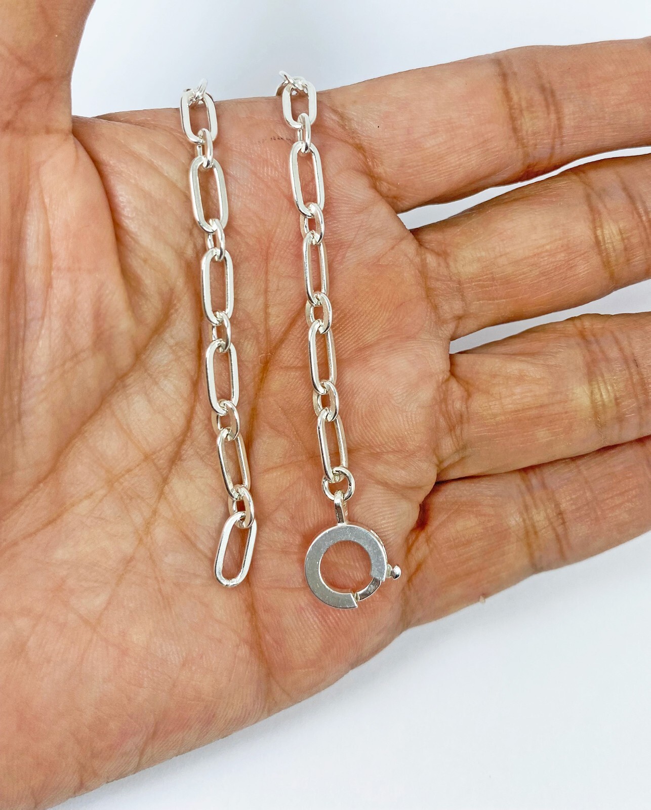 Flat Figaro Link Chain Bracelet, Handmade Unisex Bracelet, Holiday Jewelry Gifts