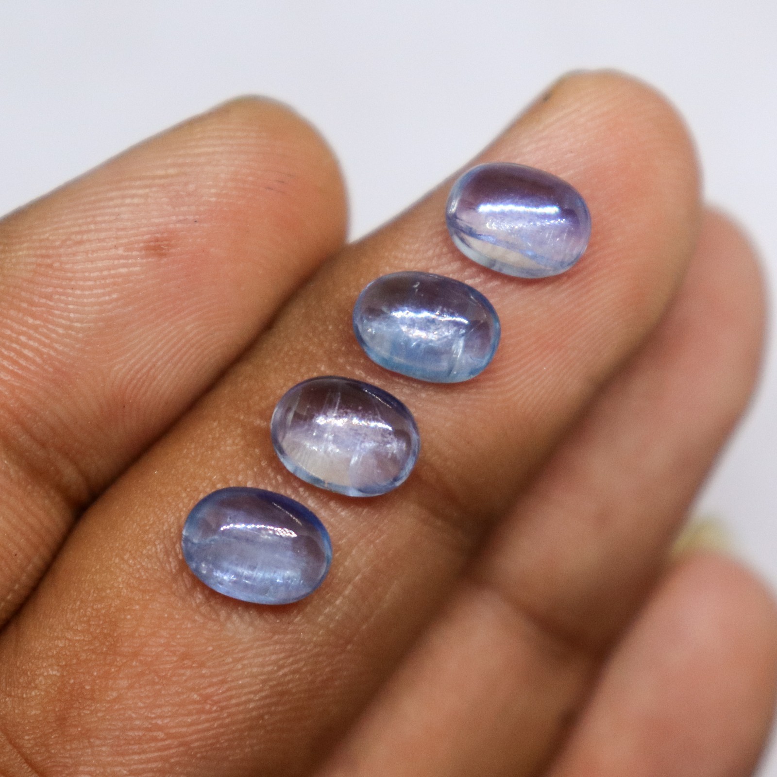 7.00 Ct Natural Blue Kyanite Oval Gemstone 4 Pcs Lot 8x6x4 MM