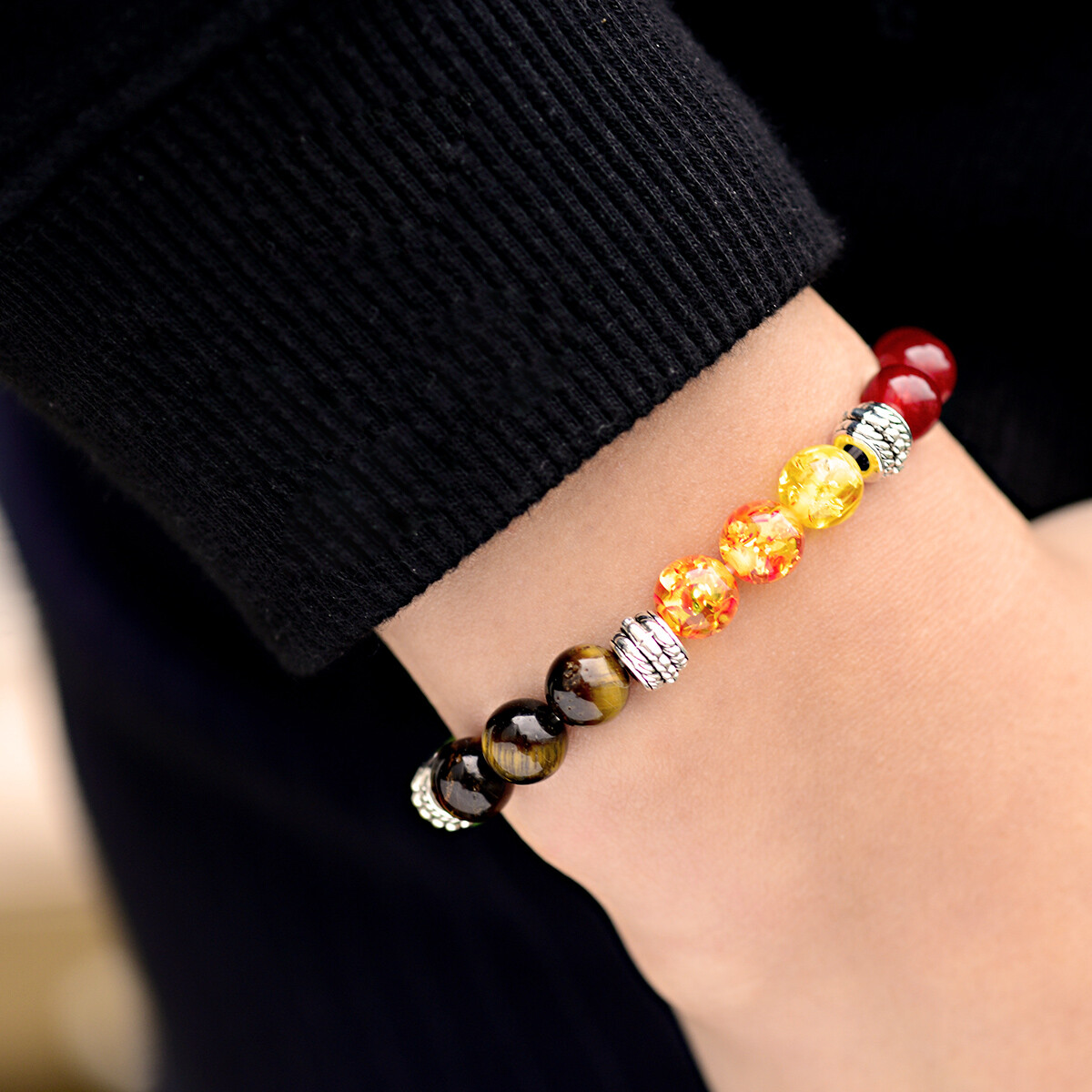 7 Chakra Natural Stone Reiki Energy Healing Women Men Charm Bracelets Jewelry