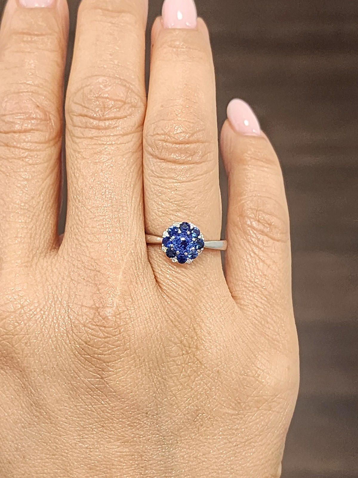 1.13 ct Natural Sapphire & Diamond Ring