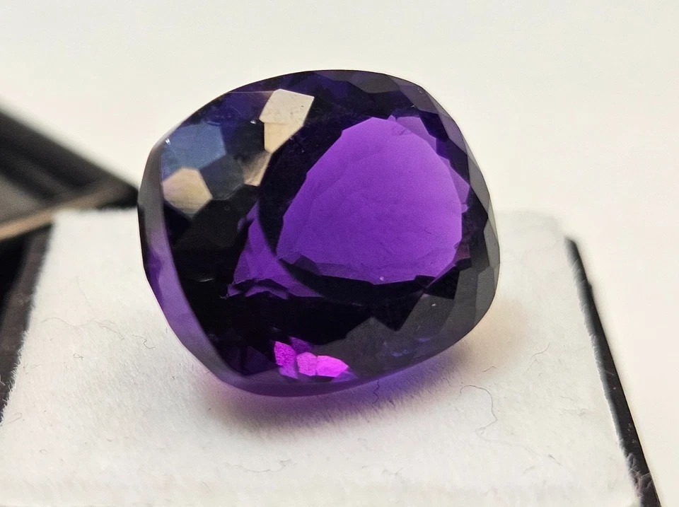 Amethyst Cushion Cut Purple 15-16 Ct Natural Loose Gemstone For Ring