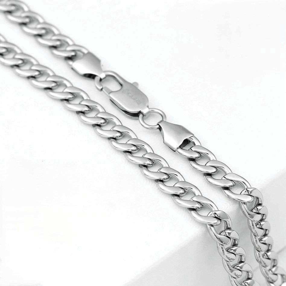 Men Stainless Steel Cross 2.8in Pendant,24″ Cuban Curb Chain High Polish Box