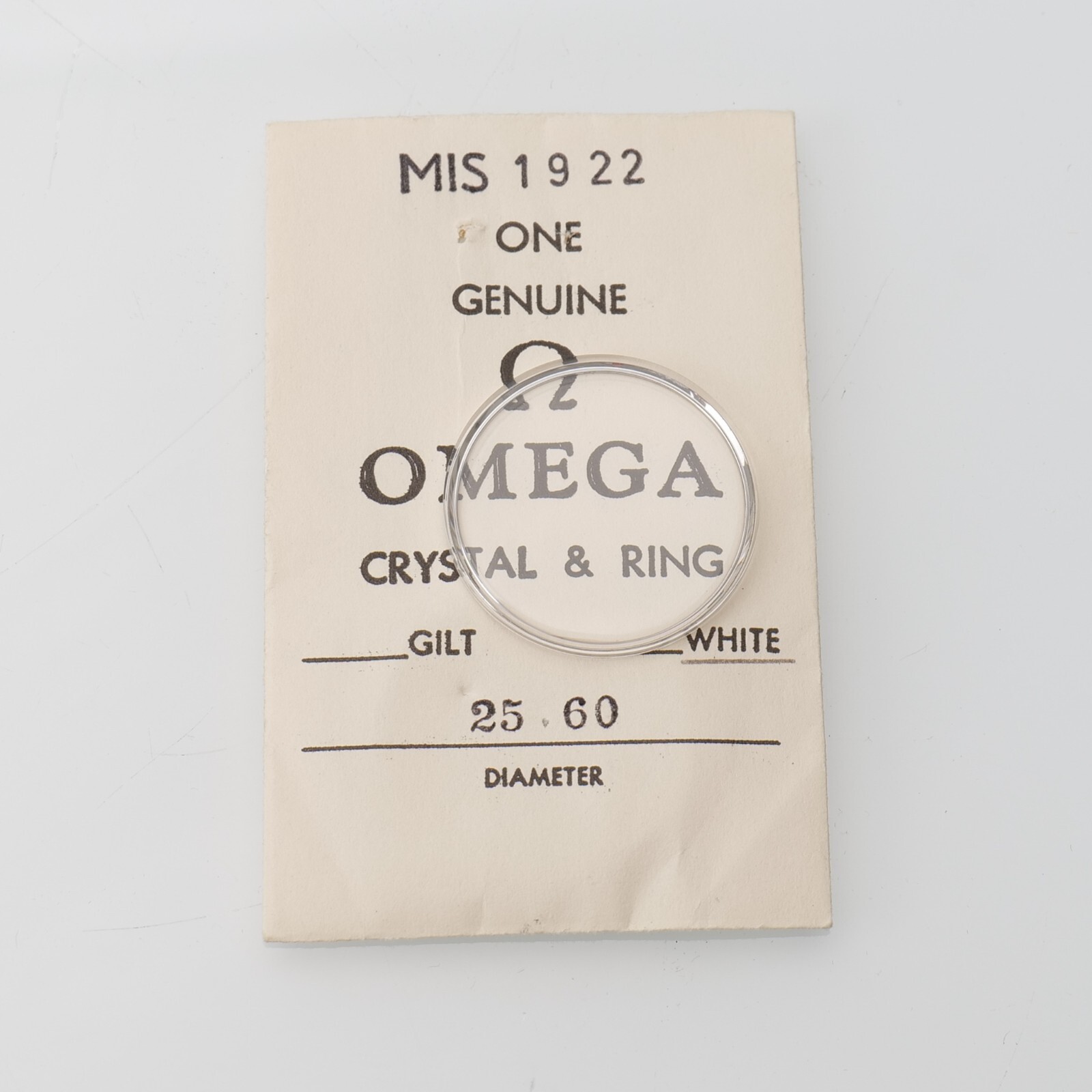 NEW Omega Watch Crystal Part # PZ5074 Watchmakers 25.60mm New Old Stock (OME)