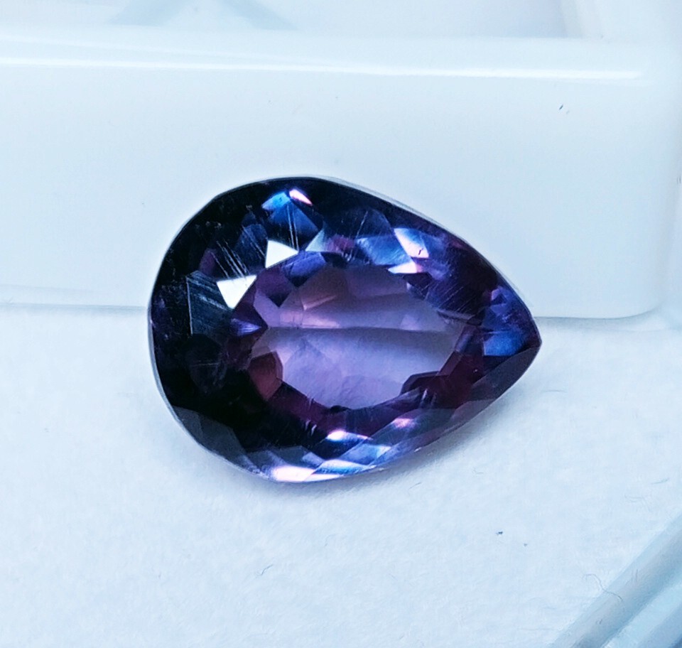 Natural Alexandrite Pear Cut 6.80 Ct Color Changing EGL Certified Loose Gemstone