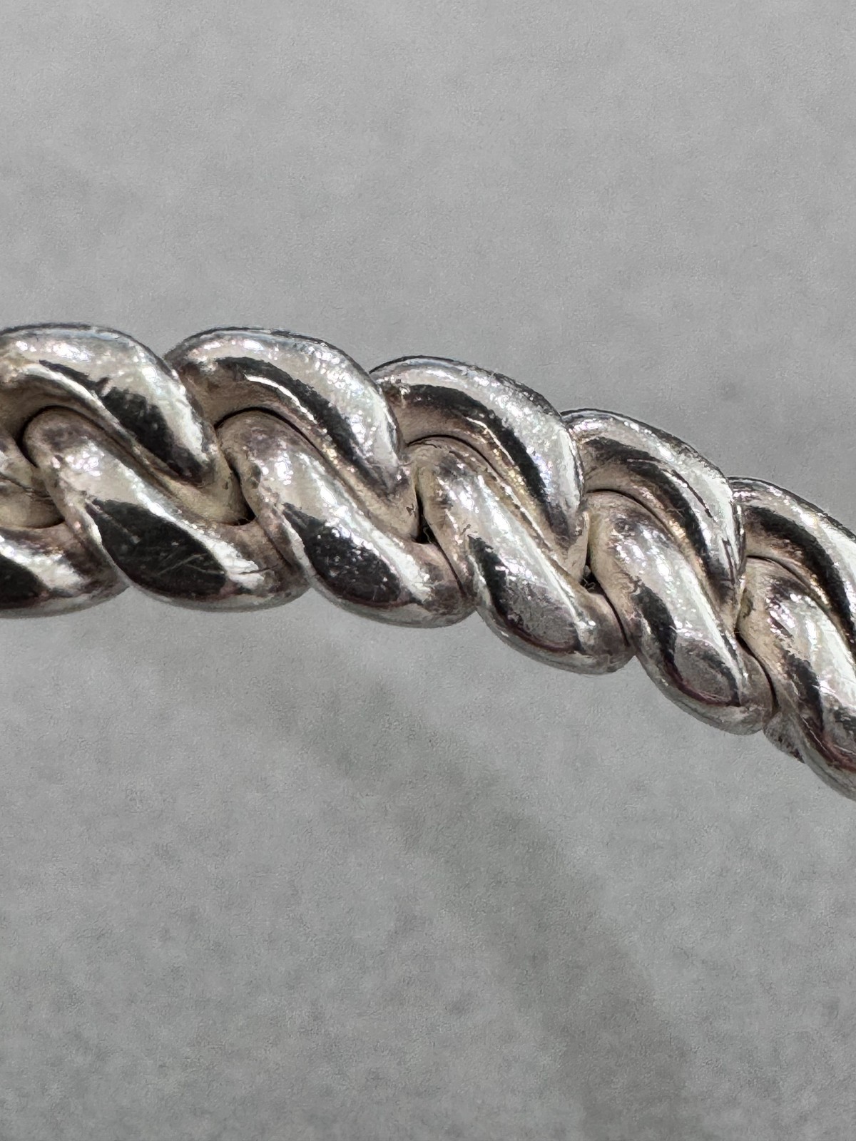 Vintage Heavy Braided Link Torque Cuff Bracelet 41.7g Acid Tested