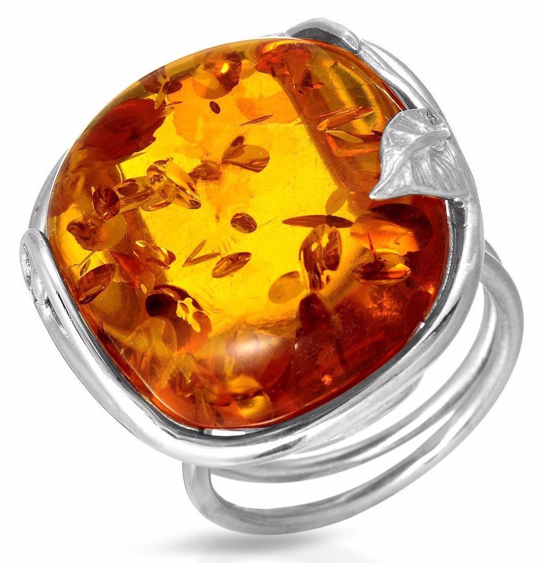GENUINE HONEY YELLOW COLOR BALTIC AMBERS RING STERLING SILVER SZ 9 -ADJUSTABLE
