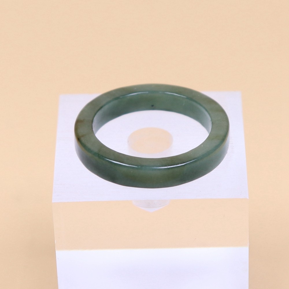 Certified Green 100% Natural A Jade jadeite φ 18.1 mm Ring US 8 # 33496A 戒指