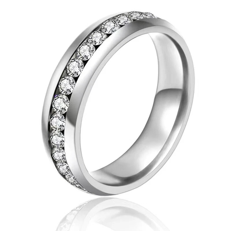2.0 Ctw Diamond Ring Band 14kt White Gold Plated