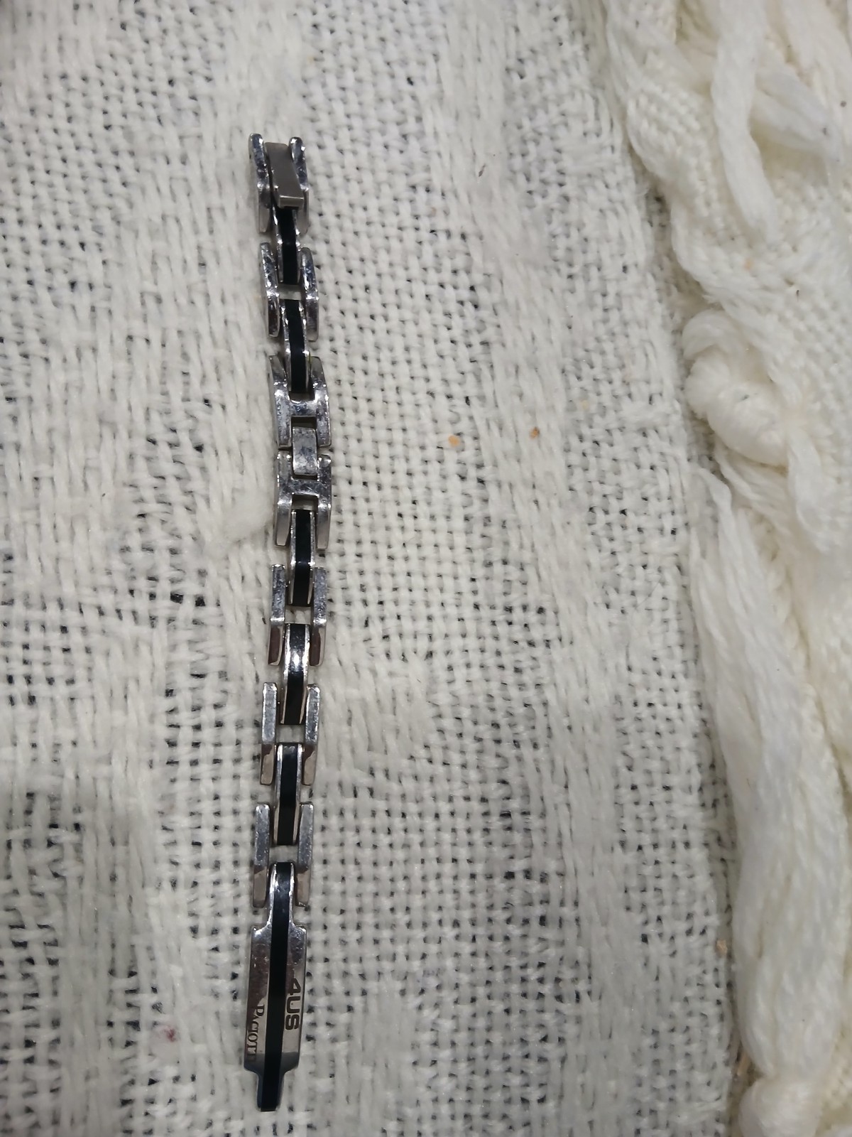 Original Men’s 4US Cesare Paciotti Steel Bracelet & Black Inserts
