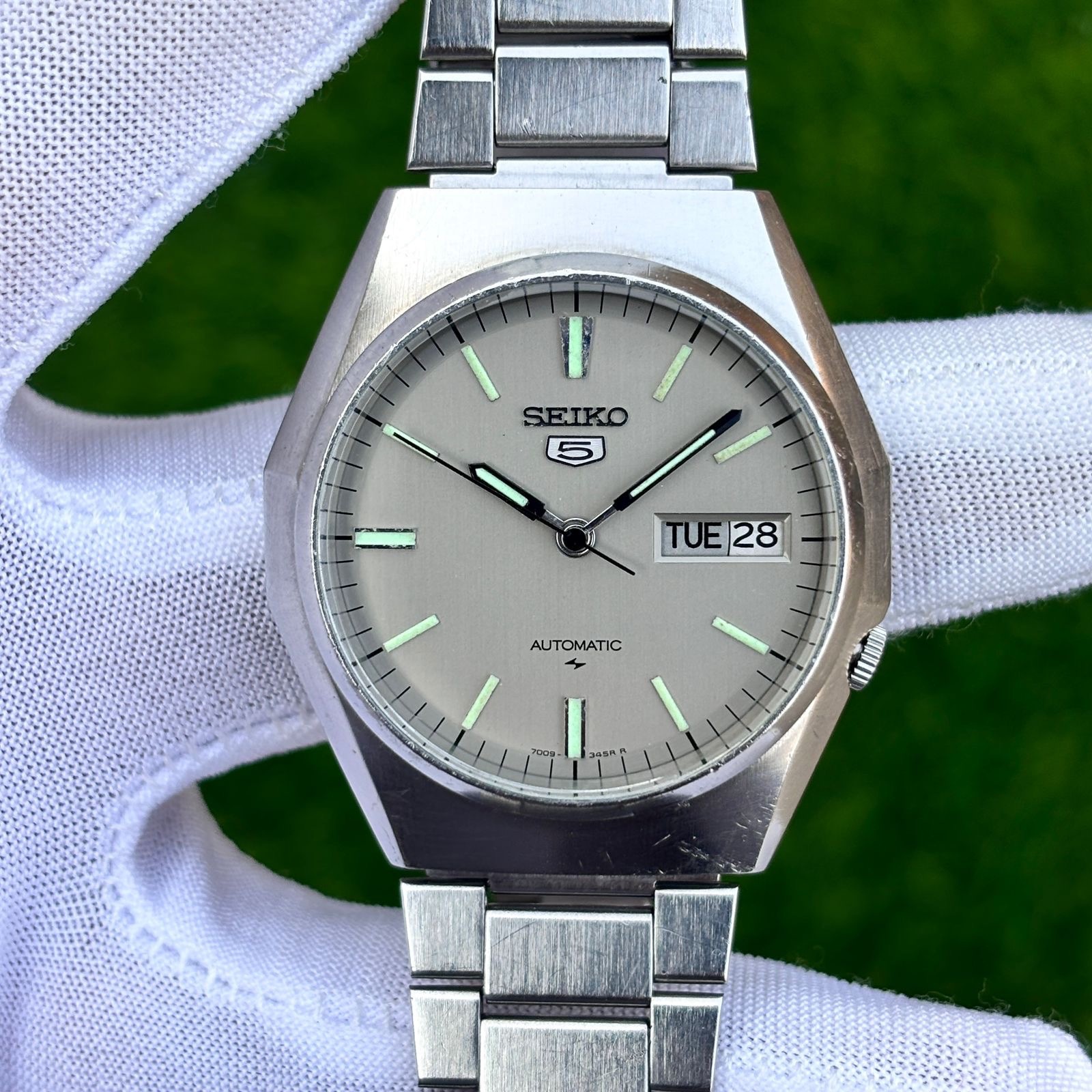 Vintage Seiko 5 Soft Skin Dial well kept Automatic Japan Men’s Watch 7009-8830