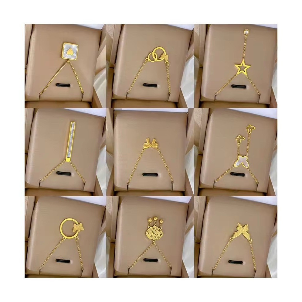 Gold Tone Chain Necklace Square White Heart Charm Pendant, Love & Hearts Theme