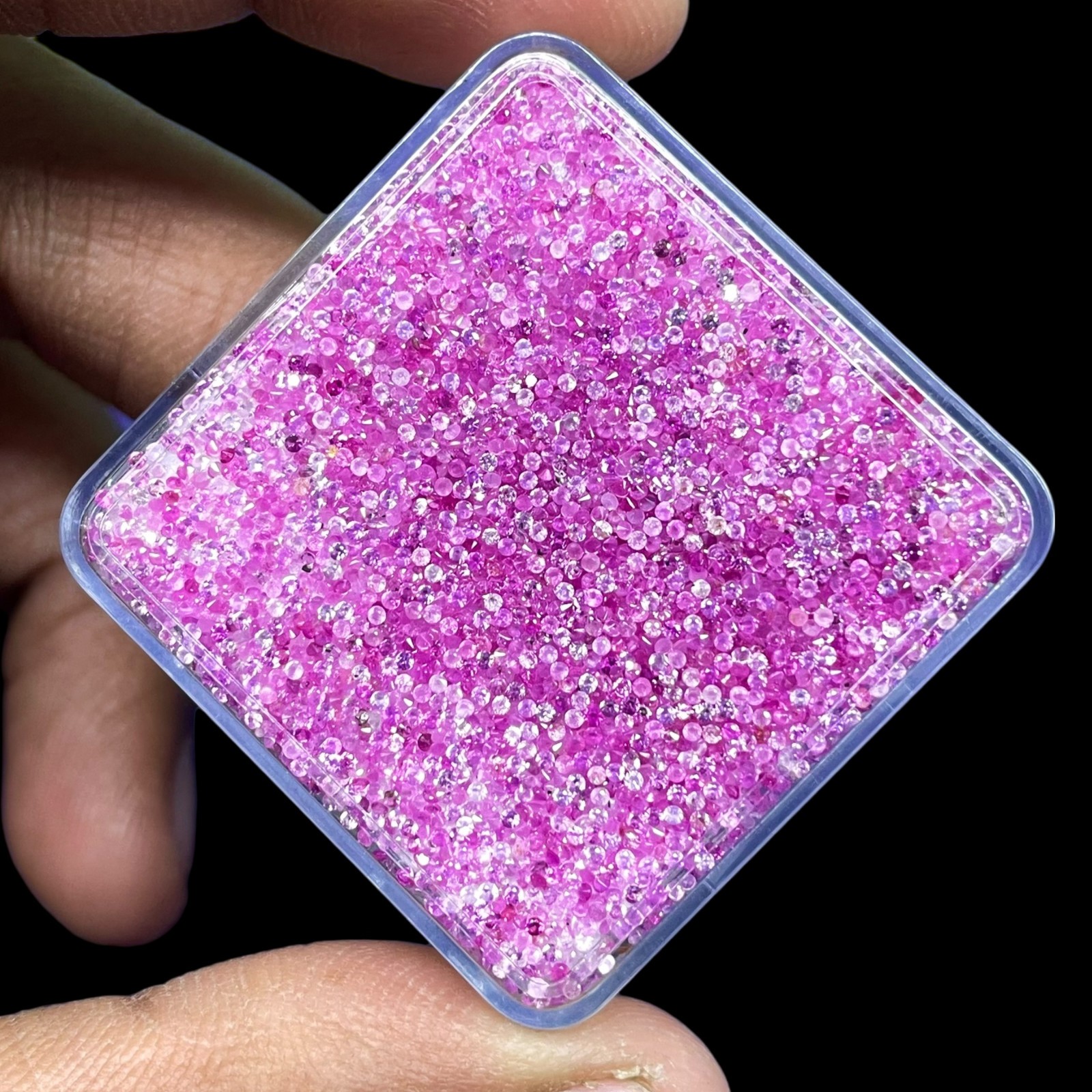 100 Pcs Natural Ceylon Pink Sapphire 1mm Round Cut Loose Gemstones Wholesale Lot