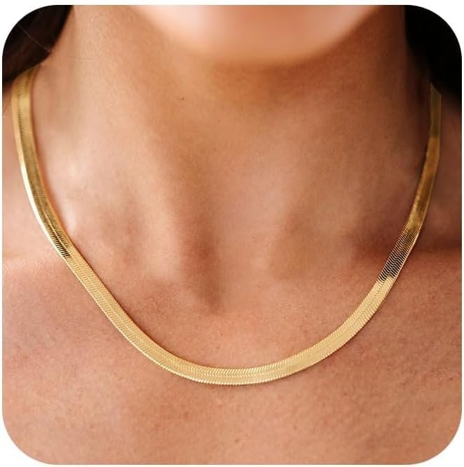 Simple Elegance: 5mm Gold Plated Choker Necklace for Women – Includes Gift Box