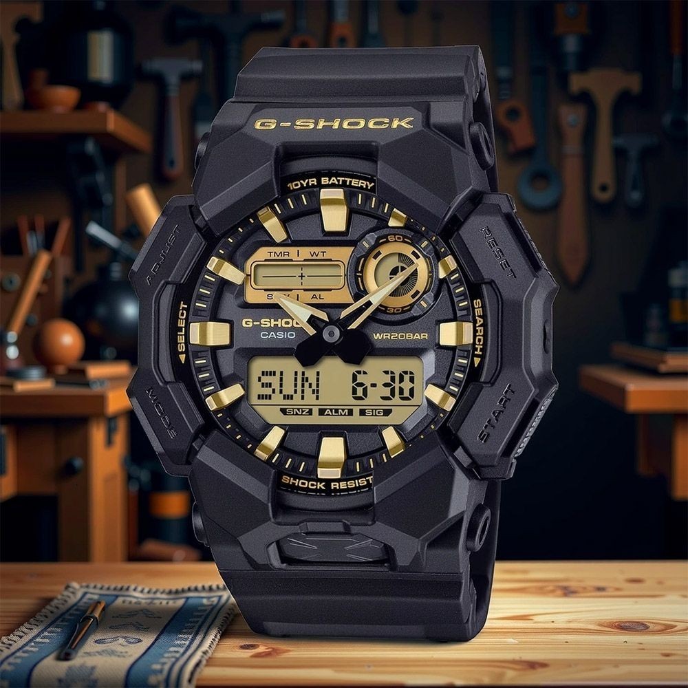 Casio G-Shock GA-010GB-1A9 Digital Men’s Watch Black Gold Analog-Digital 200M