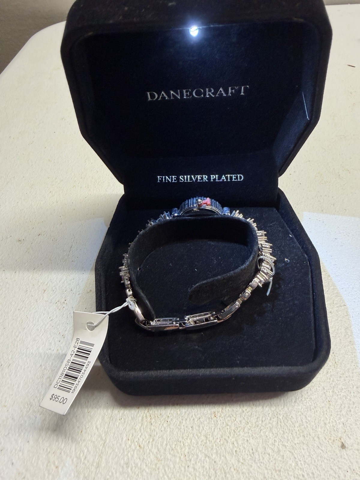 Danecraft Women’s Quartz Analog Watch Roman Numerals White Dial Silver Box