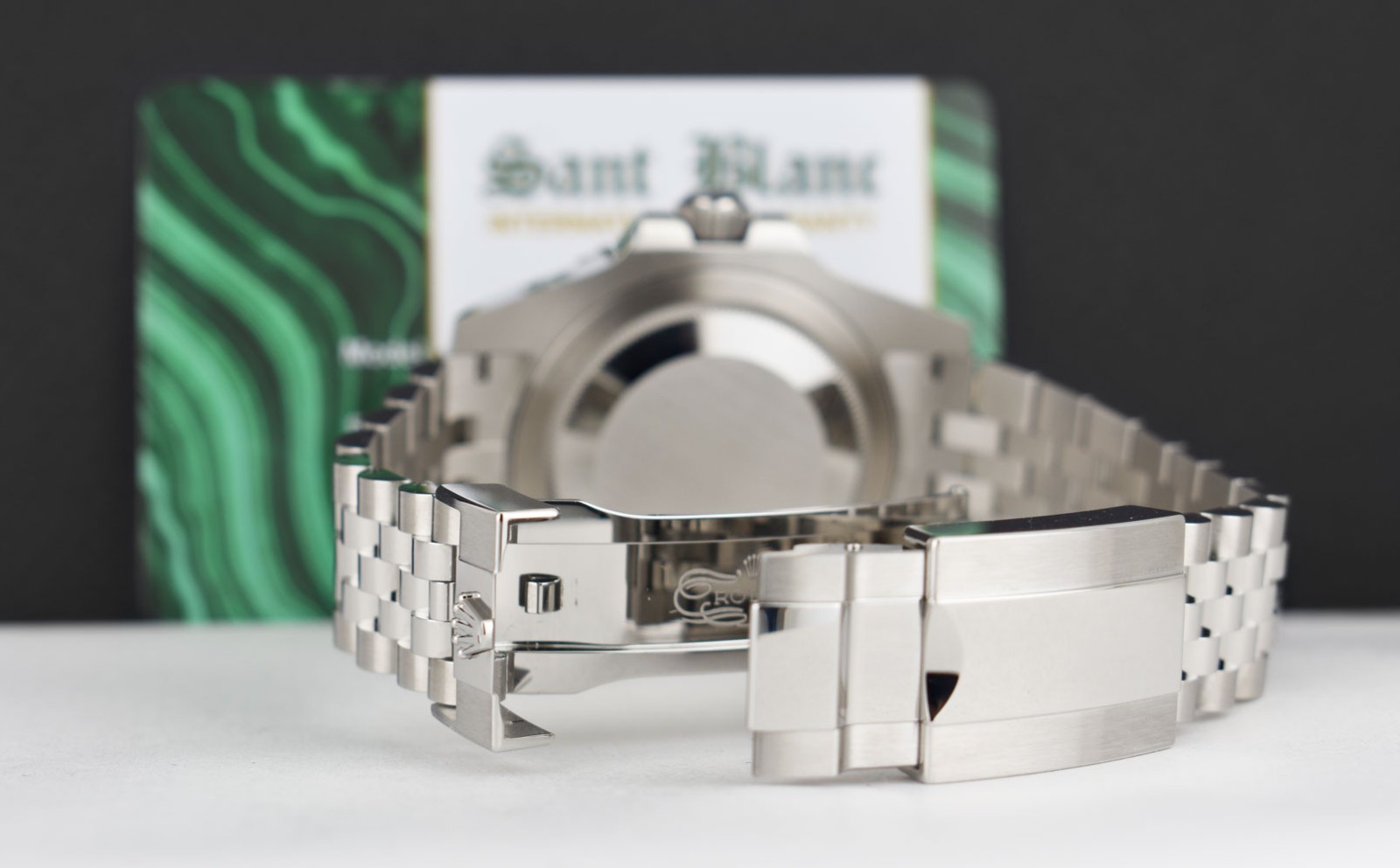 ROLEX NEW Stainless GMT Master II BRUCE WAYNE 2025 CARD 126710 GRNR SANT BLANC