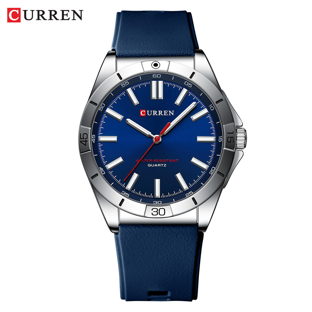 CURREN Men Quartz Watch Casual Business Wristwatch Boys Silicone Sport Watches