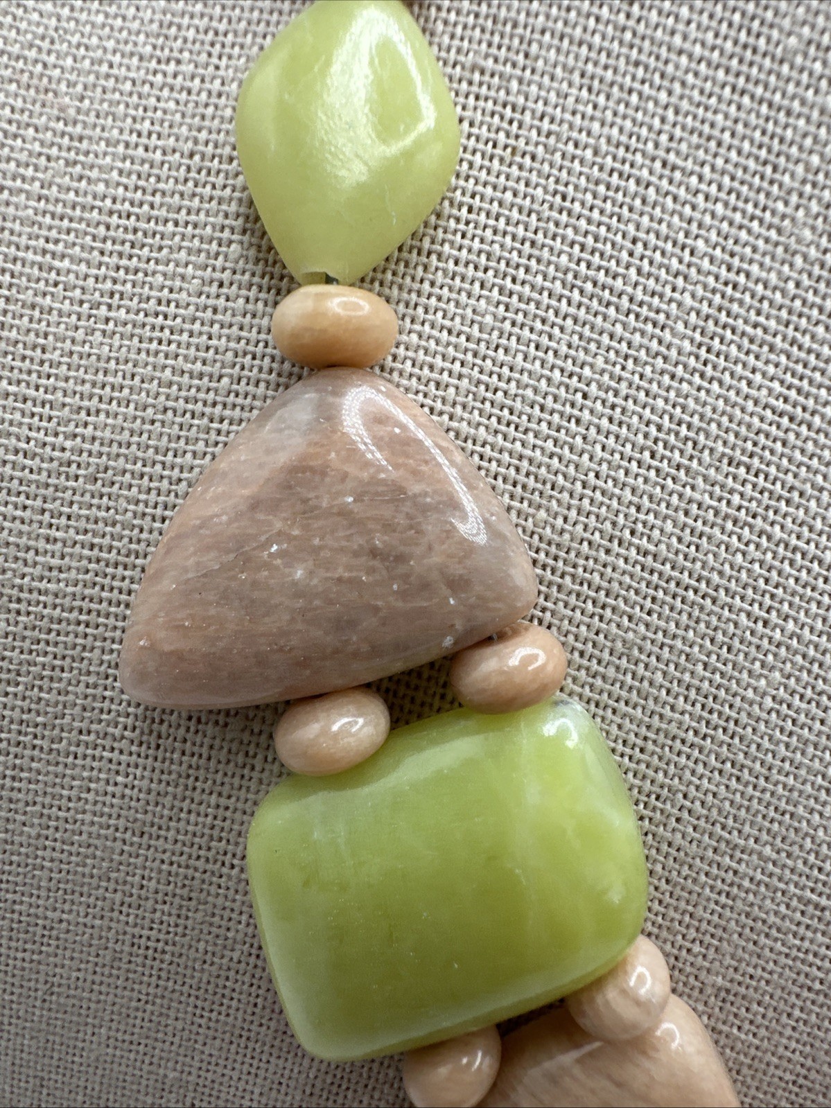 Jay King Madagascar Peach Chalcedony & Yellow Bauhinia 925 Necklace & Earrings