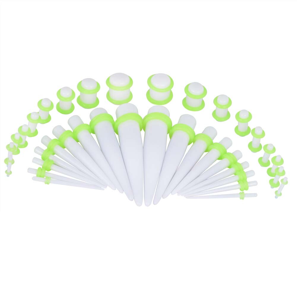 36PCS Gauges Kit Ear Stretching 14G-00G Acrylic Taper Tunnel Plug Jewelry