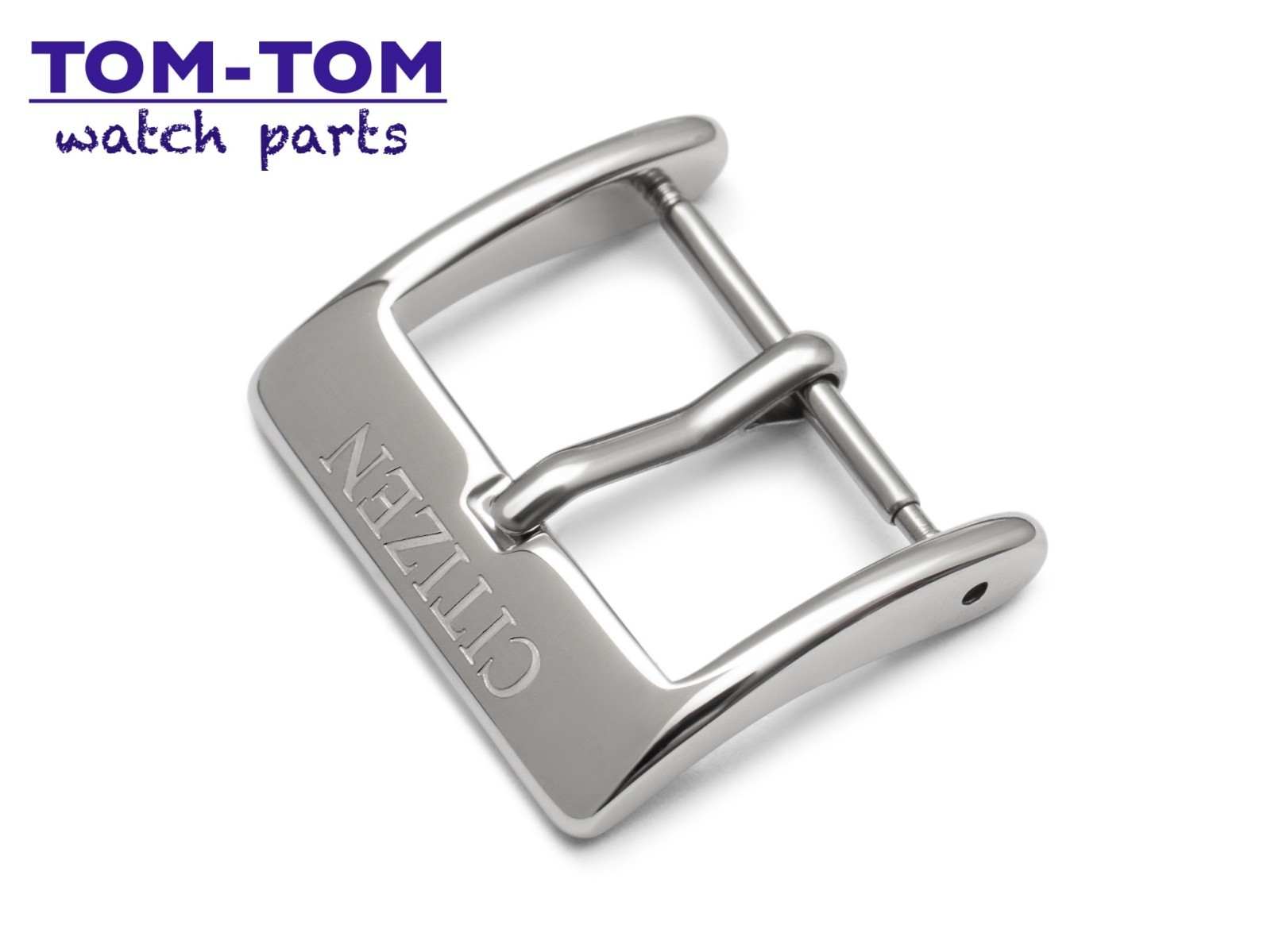 CITIZEN Classic Tang Buckle Clasp for Leather Rubber Strap Band 16 18 20mm Silve