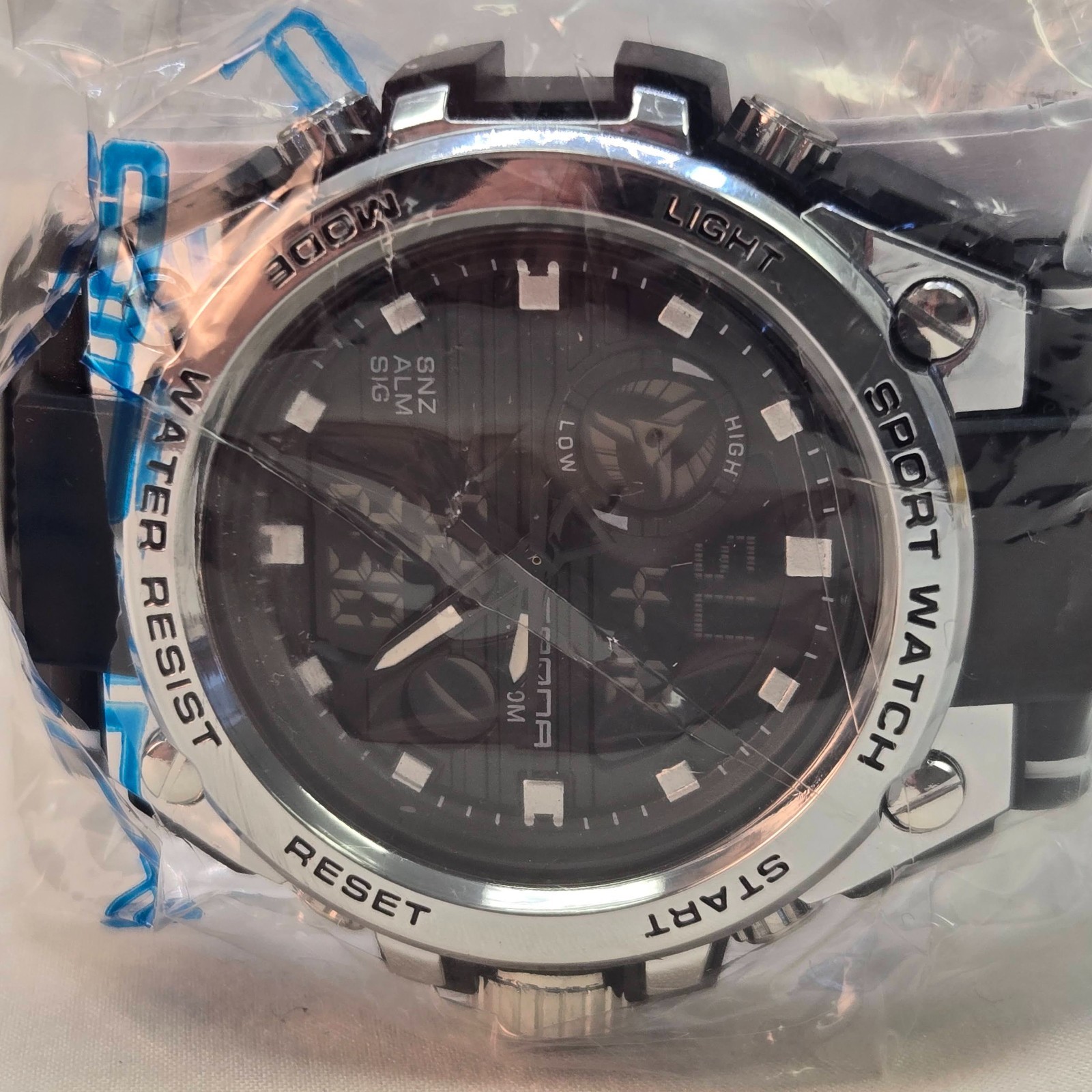 Sanda Black Chrome Everyday Tough Mens Watch Military Sport Fashion NEW