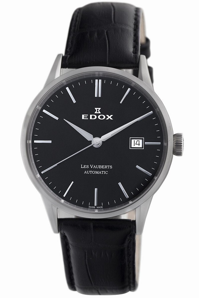 Edox Les Vauberts 80081 3 NIN Swiss Made Automatic Men’s Slim Dress Watch NEW