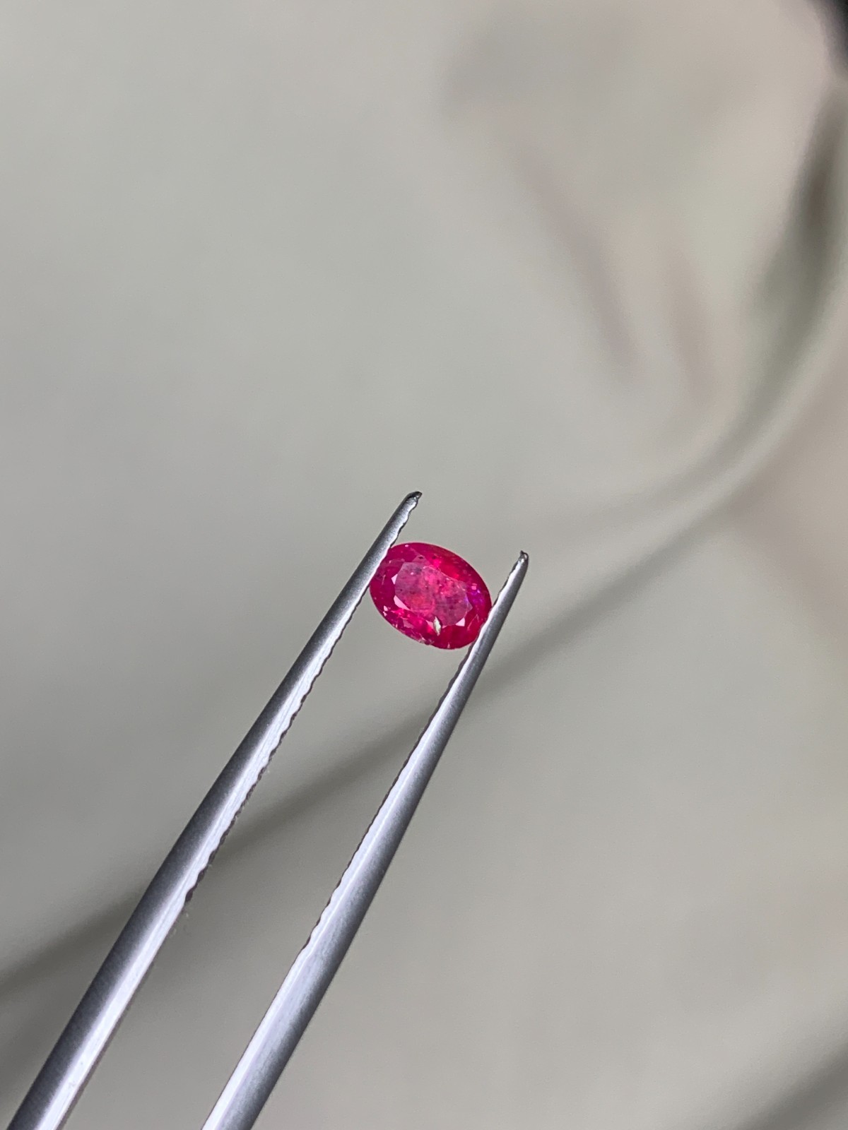 0.47 Ct Natural Vivid Red Ruby Untreated Oval Cut Faceted Loose Gem Afghanistan