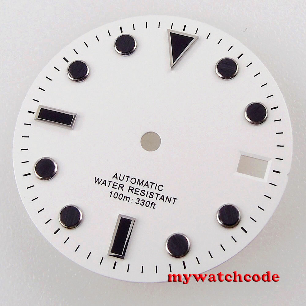 28.5mm black white Watch Dial for eta 2824 2836 8215 8205 NH35 ST1612 Movement