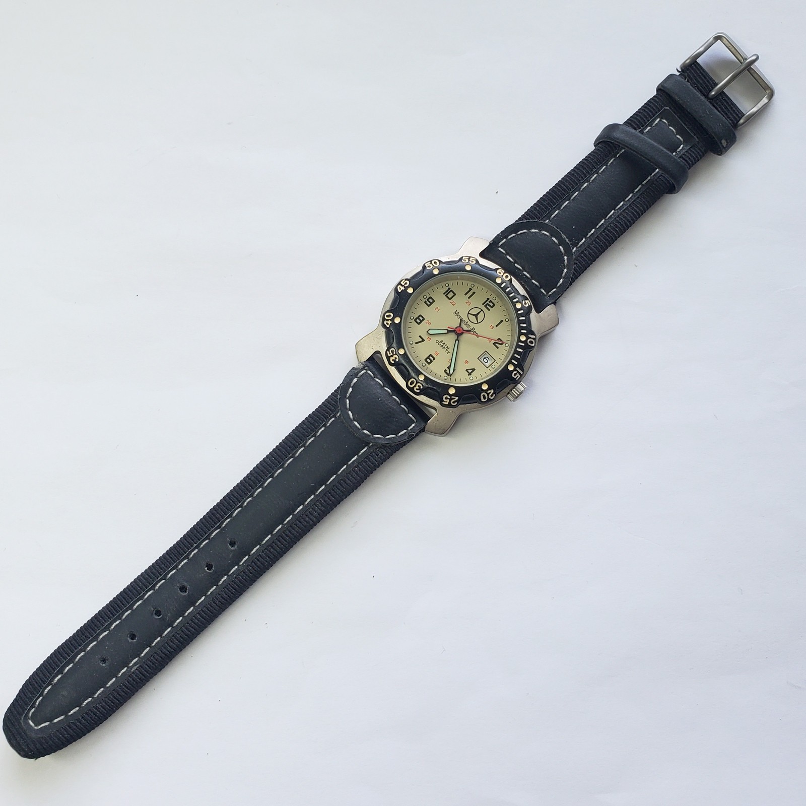 Mercedes-Benz Men’s Quartz Field Watch, Rotating Bezel
