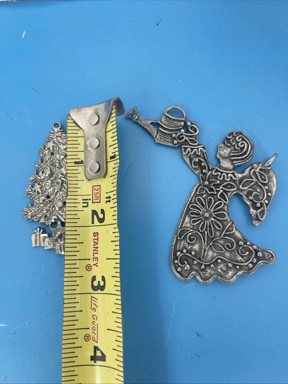 NEW Pewter Angel Christmas Ornament from the Designer Marcie, With Tree Unmarked