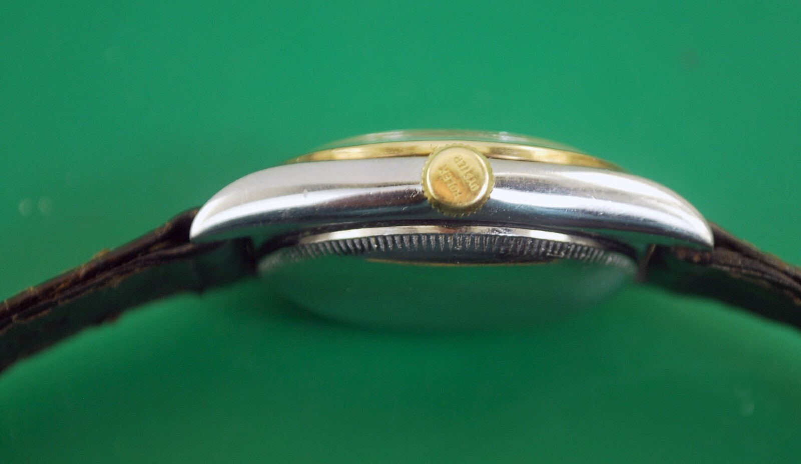 Vintage 1946 Rolex Bubbleback Gold Bezel Automatic Chronometer Ref.3372