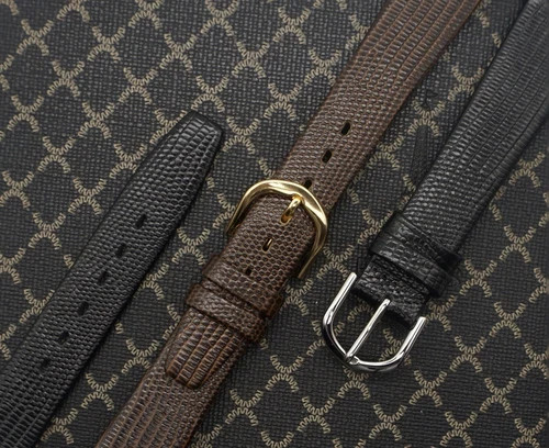 16mm 18mm 20mm Lizard Embossed Calf Genuine Leather Thin and Soft Watch Band