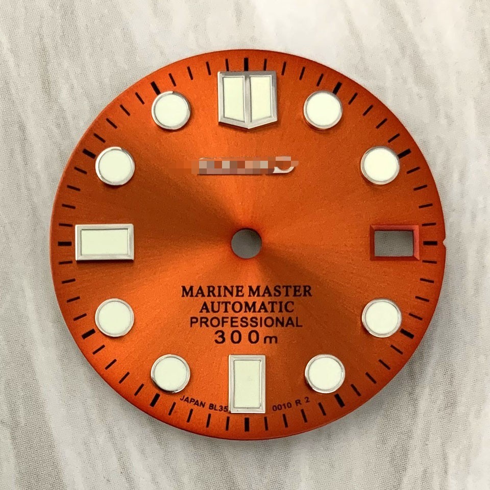 28.5mm Watch Dial Green Luminous Date Fit NH35 NH36 NH38 Movement
