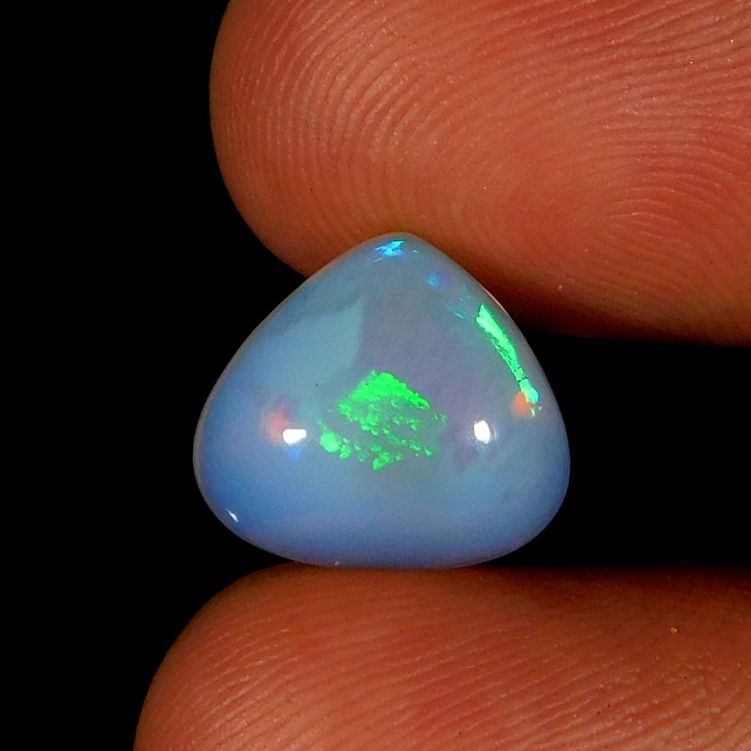 4.50Cts. Natural Play of Color Ethiopian Opal Pear Cabochon Reiki Gemstone
