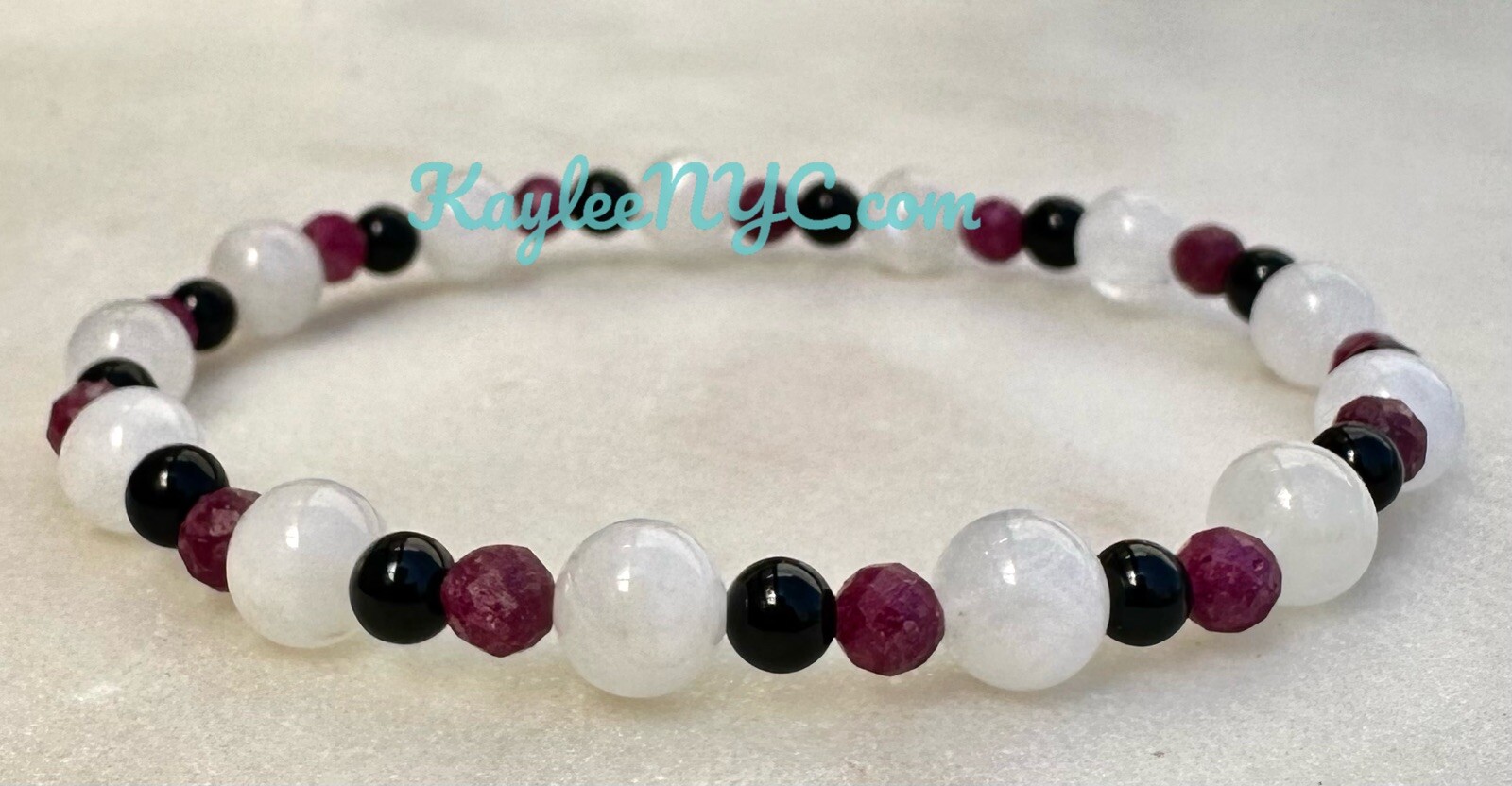 Wholesale Lot 6 Pcs Natural Crystal Cancer Zodiac Stretch Bracelet Healing
