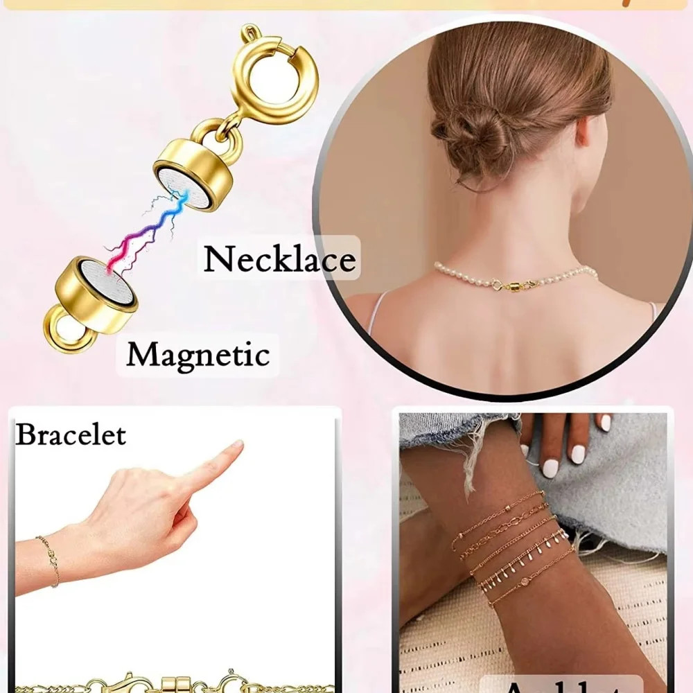 10 Pcs Magnetic Lobster Gold & Silver Color Clasp for Jewelry Necklace Bracelet