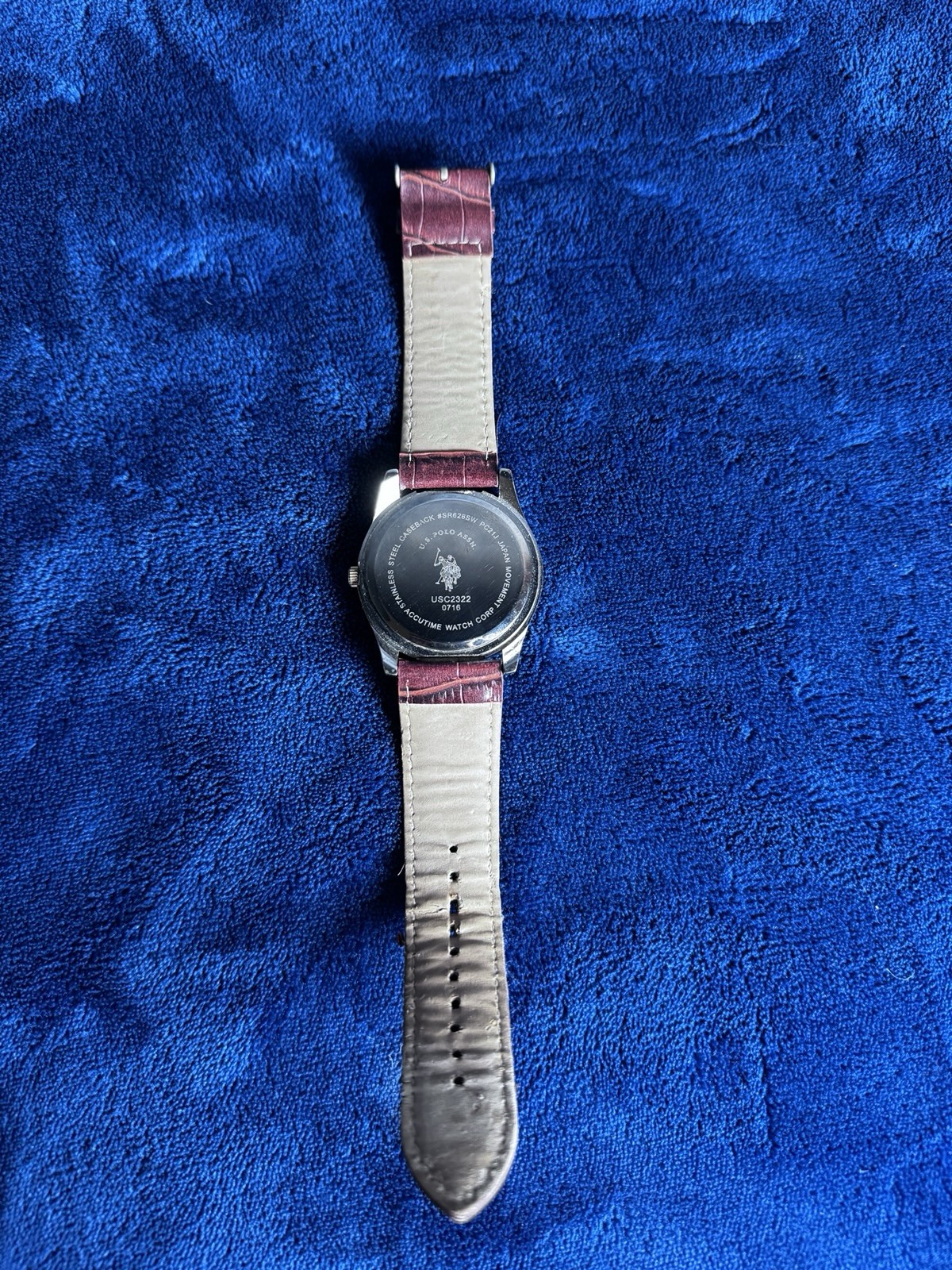US Polo Assn Men’s Watch Brown Leather Band New Battery