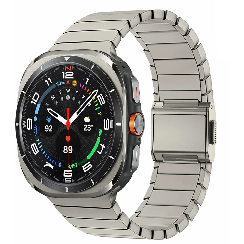 Titanium Link Bracelet For Samsung Galaxy Watch 7 Ultra Bands Magnetic Buckle
