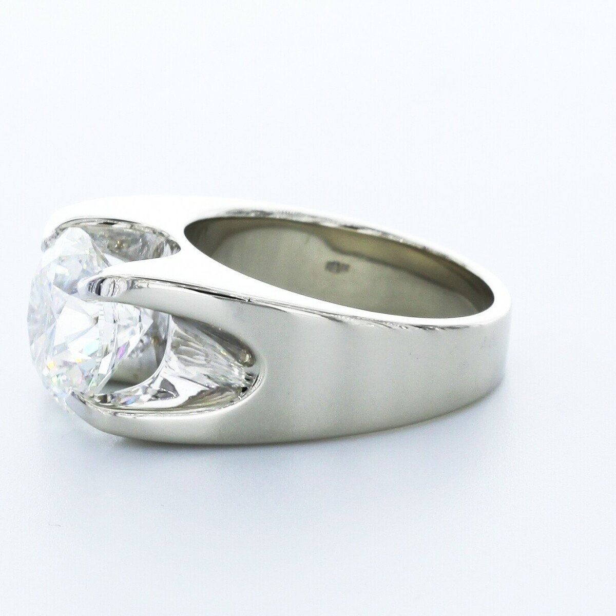 5.01ct Natural Diamond H/SI1 Very Good Cut Round Brilliant 14K White Gold Prong