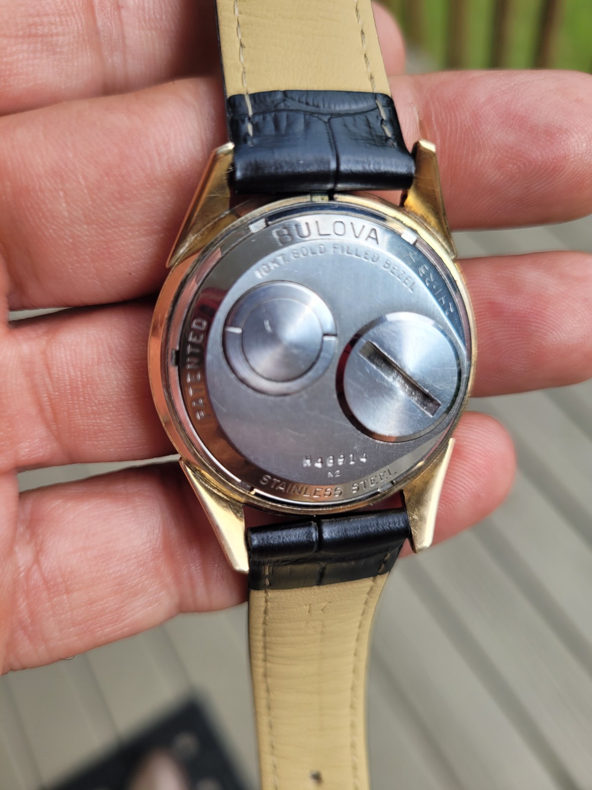 Bulova Accutron 214 (back set) Railroad Approved Gold Filled Watch Runs!