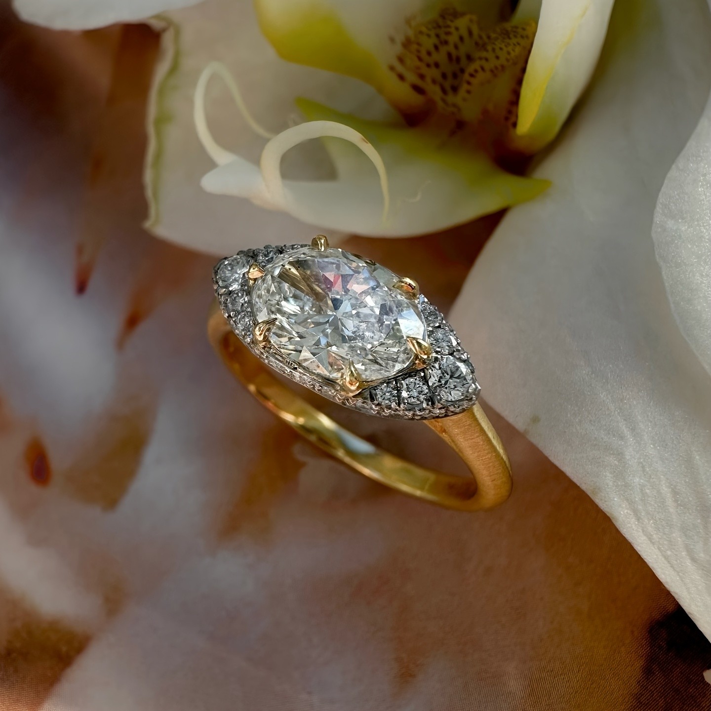 Oval Moissanite Ring 3ct S925 Sterling Silver Size 6 7 8 9