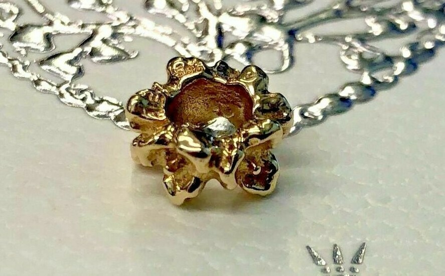 PANDORA | 14K GOLD ROSES CHARM ✪NEW✪ 750378 AUTHENTIC RETIRED FLOWER RARE 585ALE