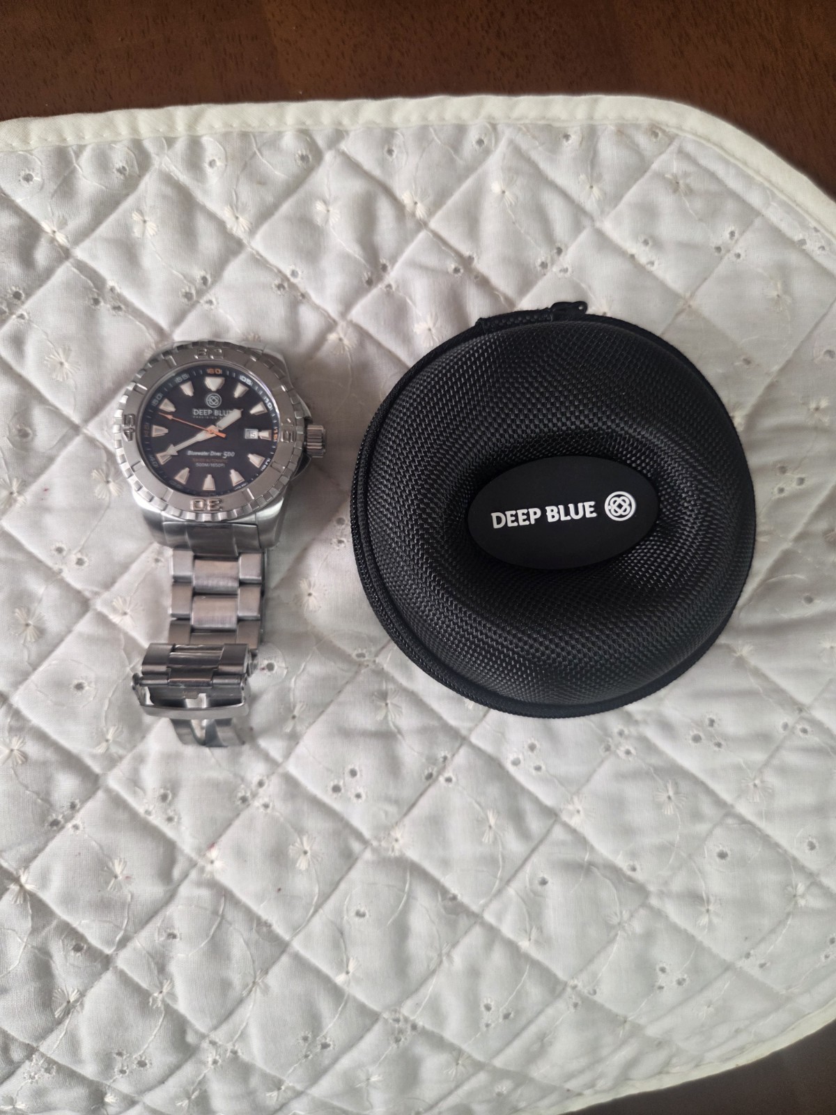 Deep Blue Bluewater Diver 500 Men’s Automatic 500m 48mm SS Black/Orange