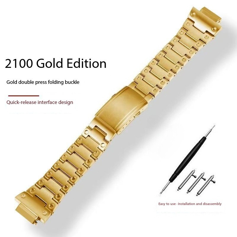 Compatible with G-Shock Casio GM-5600 GM-2100 stainless steel strap