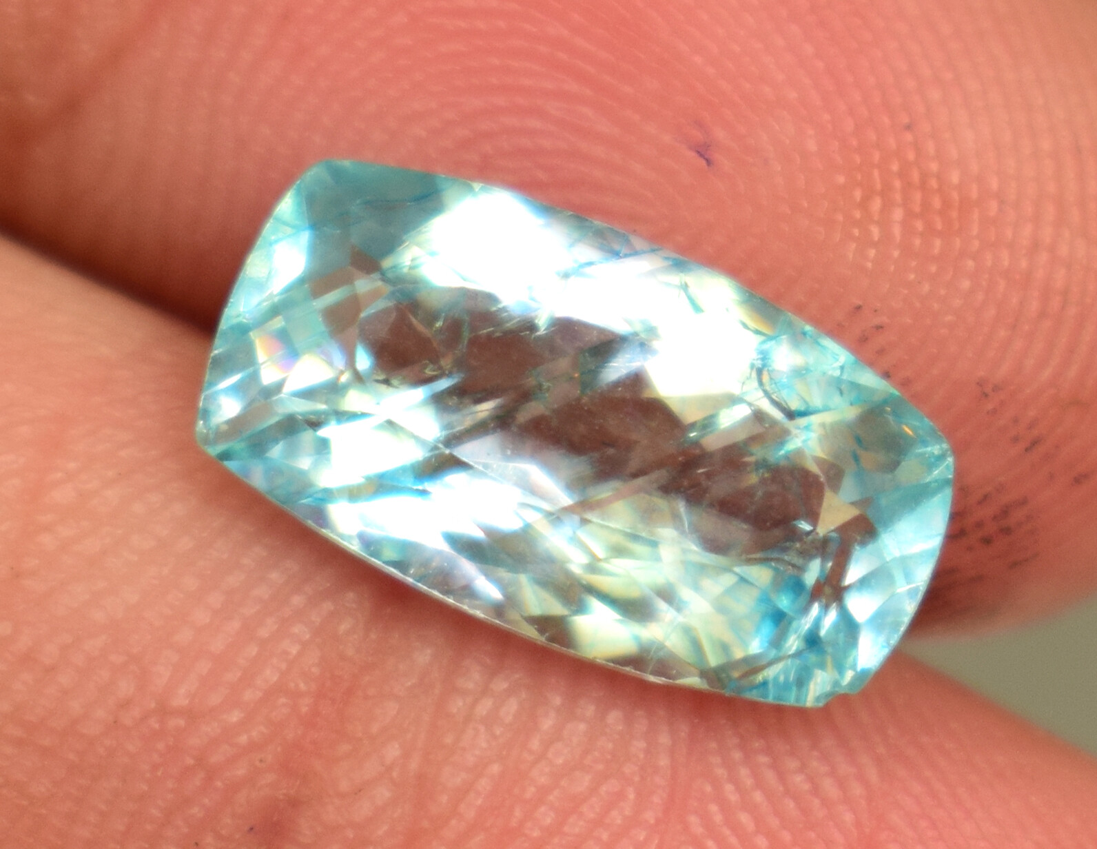 Natural Aquamarine Gemstone Faceted Cushion Cut 4.40 Ct Loose Gemstone Brazil