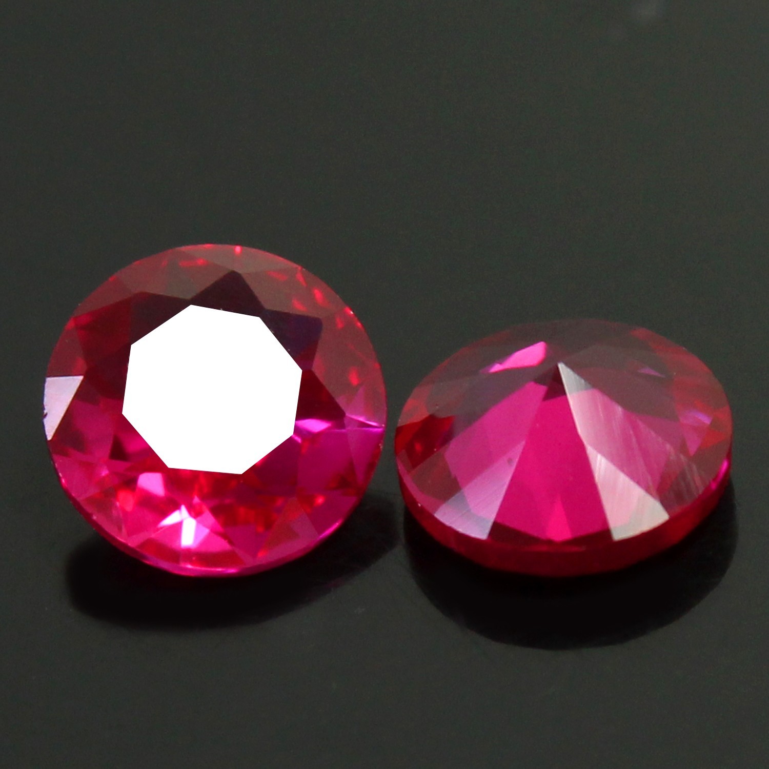 Natural Certified MOGOK Red Ruby 7.00 MM Round Pair Unheated Loose Gemstones
