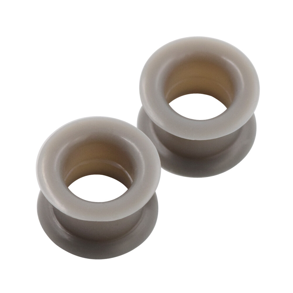 2Piece Thick Silicone Ear Gauge Plugs Flesh Tunnel Ear Stretchers Expander 2g-1″