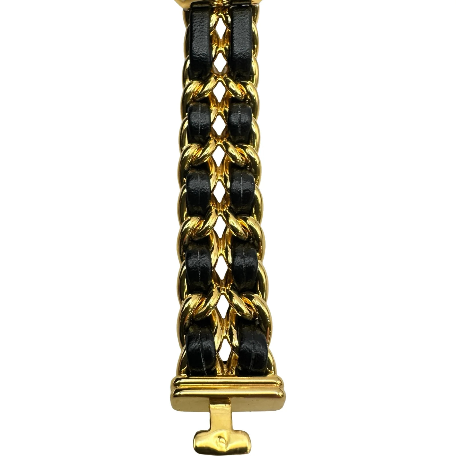 Chanel Première S H0001 20mm Gold Black Dial Quartz Watch OKW2044