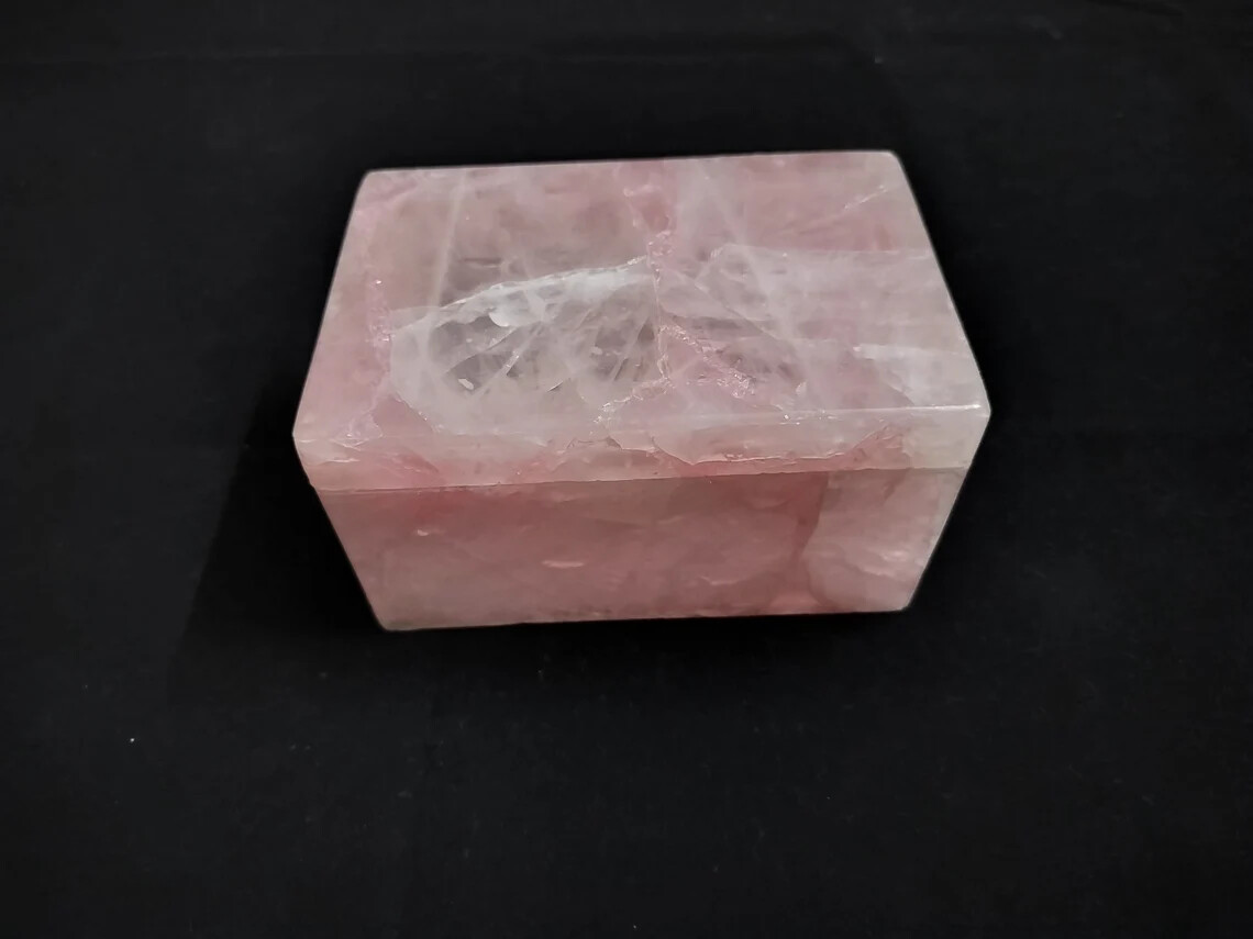 Large Jewellery Box | Stone box | Tarot card holder | Rose Quartz | Love Stone |