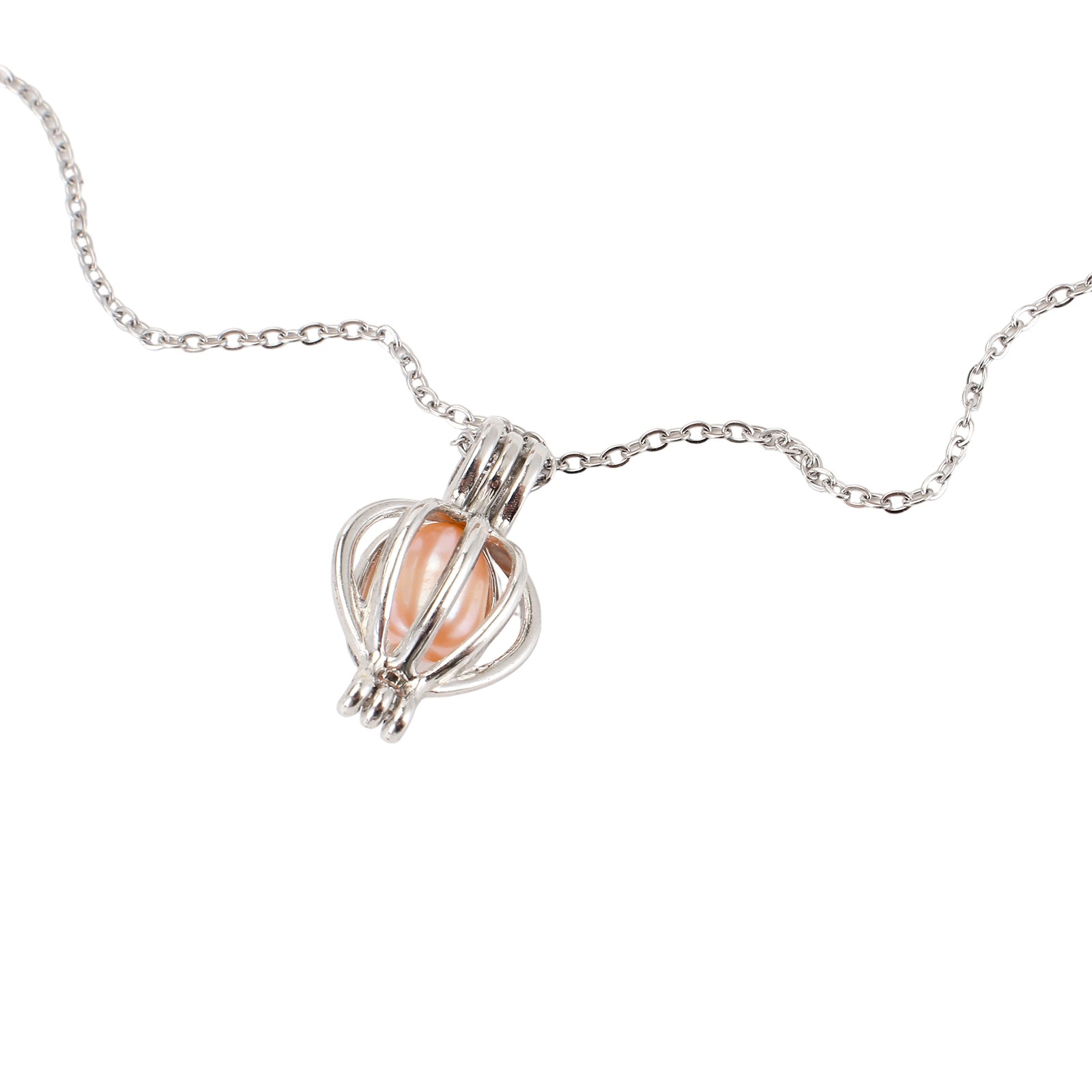 Pearl Clam Necklace With Stainless Steel Chain & Brass Fashion Jewelry For Women